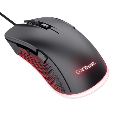 Миша Trust GXT 922 YBAR, Black, USB, оптична, 200 - 7200 dpi, RGB-підсвічування, 6 програмованих кнопок, 2.1 м (24729)