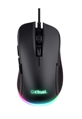 Миша Trust GXT 922 YBAR, Black, USB, оптична, 200 - 7200 dpi, RGB-підсвічування, 6 програмованих кнопок, 2.1 м (24729)