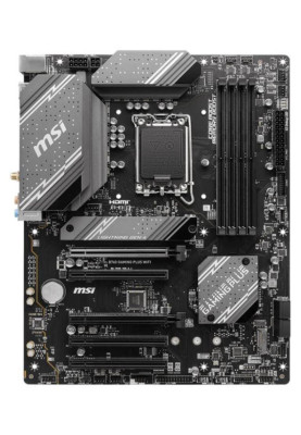 Материнська плата LGA1700, MSI B760 GAMING PLUS WIFI, B760, 4xDDR5, Int.Video(CPU), 4xSATA3, 2xM.2, 2xPCI-E 16x 4.0, 3xPCI-E 16x 3.0, ALC897, RTL8125BG, WiFi 6E, Bluetooth 5.3, 8xUSB3.2/6xUSB2.0, HDMI/DP, ATX