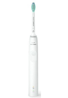 Зубна щітка електрична Philips Sonicare 3100 series HX3671/13 White, звукова технологія чищення, 1 насадка, доросла, час безперервної роботи 14днів, індикатор зарядки, датчик тиску, таймер