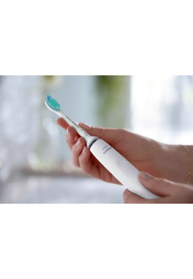Зубна щітка електрична Philips Sonicare 3100 series HX3671/13 White, звукова технологія чищення, 1 насадка, доросла, час безперервної роботи 14днів, індикатор зарядки, датчик тиску, таймер