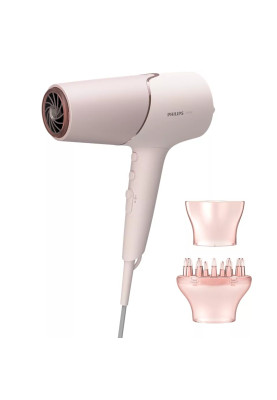Фен Philips BHD530/00, White/Pink, 2300W, 6 швидкостей, 6 режимів, подвійна іонізація, дифузор, концентратор, технологія ThermoShield