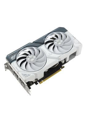 Відеокарта GeForce RTX 4060 Ti, Asus, DUAL OC (White Edition), 8Gb GDDR6, 128-bit, HDMI/3xDP, 2595/18000 MHz, 8-pin (DUAL-RTX4060TI-O8G-WHITE)