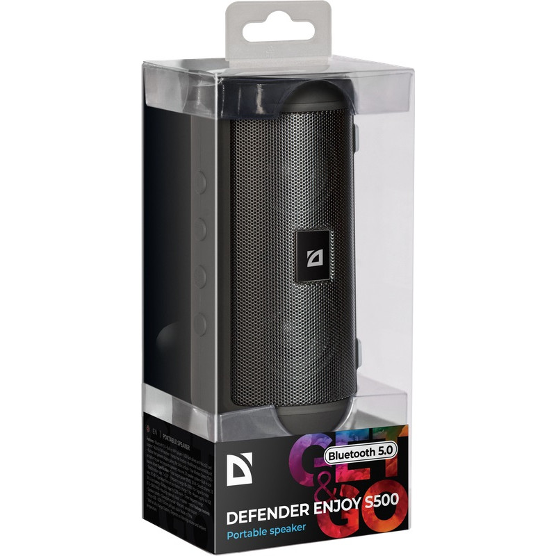 Колонка портативна Defender Enjoy S500, Black, 10 Вт, Bluetooth, 1200 mAh (65682)