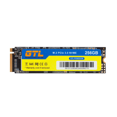 Твердотільний накопичувач SSD 256Gb, GTL Poseidon, PCI-E 3.0 x4, M.2 2280, 3D TLC, 2000/1700 МБ/с, Bulk (GTLPOS256GBNV)