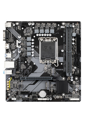 Материнська плата LGA1700, Gigabyte B760M H DDR4, B760, 2xDDR4, Int.Video(CPU), 4xSATA3, 2xM.2, 1xPCI-E 16x 4.0, 1xPCI-E 1x 3.0, Realtek 7.1, RTL8111E, 6xUSB3.2/6xUSB2.0, VGA/HDMI, MicroATX