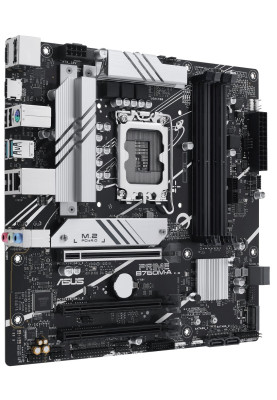 Материнська плата LGA1700, Asus PRIME B760M-A-CSM, B760, 4xDDR5, Int.Video(CPU), 4xSATA3, 2xM.2, 3xPCI-E 4.0 x16, Realtek 7.1, Realtek 2.5Gb, 5xUSB3.2/7xUSB2.0, HDMI/DP, MicroATX