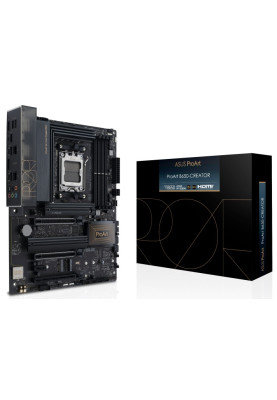 Материнська плата AM5 Asus ProArt B650-CREATOR, B650, 4xDDR5, Int.Video (CPU), 4xSATA3, 3xM.2, 3xPCI-E 4.0 x16, 1xPCI-E 4.0 x1, 1xM.2 (Key E), Realtek 7.1, Realtek 2.5Gb + Realtek 1Gb, 7xUSB3.2/4xUSB2.0, HDMI/Type-C, ATX