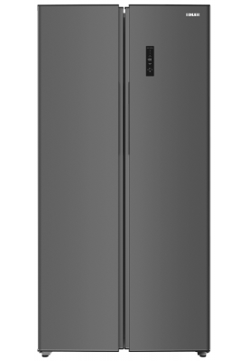 Холодильник Side by side Edler ED-400IN, Steel, No frost, загальний об'єм 400L, корисний об'єм 232L/168L, дисплей, електронне керування, LED освітлення, суперзаморожування, режим "відпустка", А+, 171.2x83.6x61см