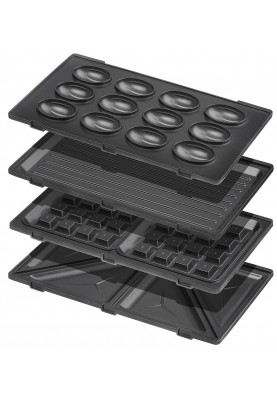 Мультимейкер Ardesto SM-H400S, Black, 700 Вт, 4 пластини: сендвіч, вафельна, гриль, горішниця, антипригарне покриття, індикатор готовності