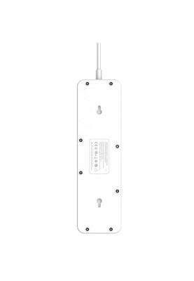 Фільтр мережевий 2 м, ProLogix White, 5 розеток, 10А, до 2.2 кВт, 6xUSB, вимикач, заземлення (PR-SC5614W)