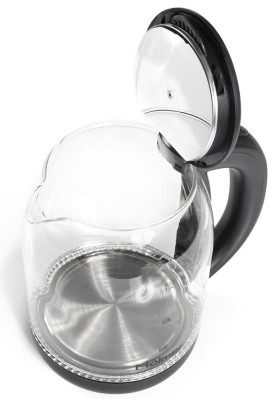 Електрочайник Holmer HKS-1950, Black, 1500W, 1.8л, скло, дисковий, LED-підсвічування, індикатор рівня води