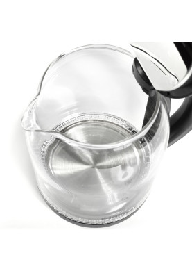 Електрочайник Holmer HKS-1950, Black, 1500W, 1.8л, скло, дисковий, LED-підсвічування, індикатор рівня води