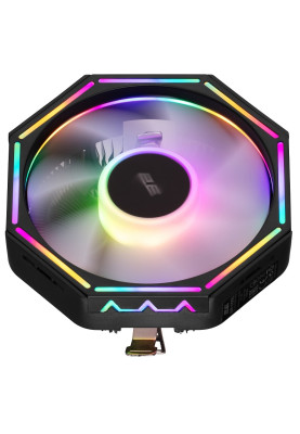 Кулер для процесора 2E Gaming Air Cool AC120ZP RGB, алюміній, 1x120 мм RGB PWM, для Intel 115x/1200/1700, AMD AMx/FMx, до 95 Вт (2E-AC120ZP-RGB)