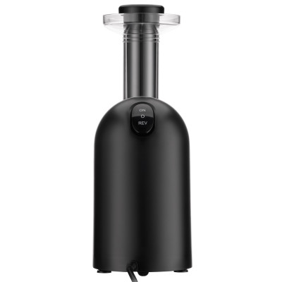 Соковитискач Ardesto JEG-1500S, Black, шнекова, 200Вт, повільне віджимання 90об/хв, ємність для соку 400мл, ємність для м'якоті 700мл, крапля-стоп, малошумний двигун, реверс, щіточка для очищення