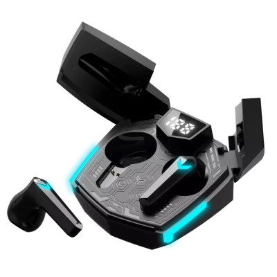 Навушники бездротові Canyon GTWS-2 "DoubleBee", Black, Bluetooth 5.3, мікрофон, динаміки 13 мм, зарядний бокс з LED дисплеєм (CND-GTWS2B)
