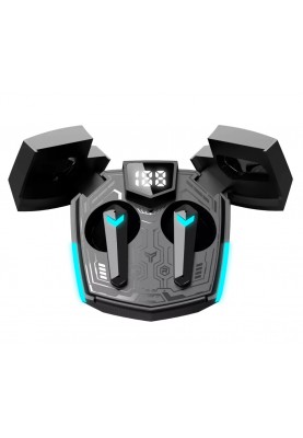 Навушники бездротові Canyon GTWS-2 "DoubleBee", Black, Bluetooth 5.3, мікрофон, динаміки 13 мм, зарядний бокс з LED дисплеєм (CND-GTWS2B)