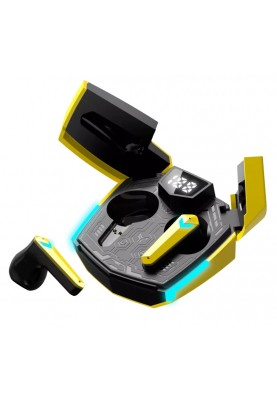Навушники бездротові Canyon GTWS-2 "DoubleBee", Yellow, Bluetooth 5.3, мікрофон, динаміки 13 мм, зарядний бокс з LED дисплеєм (CND-GTWS2Y)