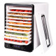 Сушарка овочів та фруктів Liberton LFD-5527P, White, 520W, механічне керування з цифровим дисплеєм, об'єм 23л, 10 ярусів, регулювання висоти, діапазон температури 35-70C, 2*піддон для пастили, решітка для ковбасок