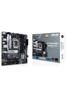 Мат.плата LGA1700, Asus PRIME B660M-A D4-CSM, B660, 4xDDR4, Int.Video(CPU), 4xSATA3, 2xM.2, 1xPCI-E 16x 4.0, 2xPCI-E 16x 3.0, ALC997, GLan, 5xUSB3.2/6xUSB2.0, HDMI/DP, CrossFire, MicroATX