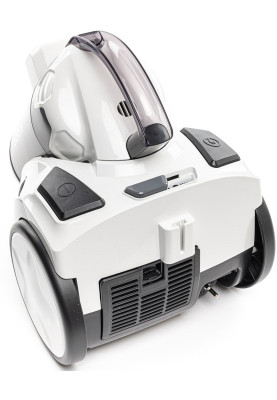 Пилосос Eisen EVC-390W ECO Cyclone White, 900W, контейнер, об'єм пилозбірника 2л, універсальна щітка підлога/килим; 2в1 для м'яких меблів і щілинна, HEPA-фільтр, регулювання потужності на корпусі, технологія Multi-Cyclone, мікрофільтр