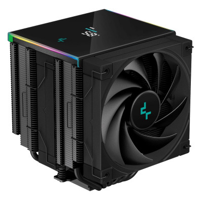 Кулер для процесора Deepcool AK620 DIGITAL, Black, 2x120 мм, LCD екран, для Intel 1700/1200/115x/2011/2066, AMD AMx/FMx, висота 162 мм (R-AK620-BKADMN-G)