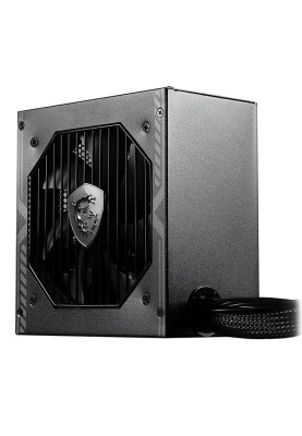 Блок живлення 650 Вт, MSI MAG A650BN, Black, 80+ Bronze, Active PFC, 12 см, 2xMolex / 5xSATA / 2x6+2-pin / 1x4+4-pin / 1x20+4-pin, захист: OCP/OVP/OPP/OTP/SCP