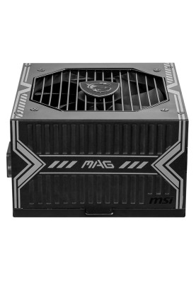 Блок живлення 650 Вт, MSI MAG A650BN, Black, 80+ Bronze, Active PFC, 12 см, 2xMolex / 5xSATA / 2x6+2-pin / 1x4+4-pin / 1x20+4-pin, захист: OCP/OVP/OPP/OTP/SCP
