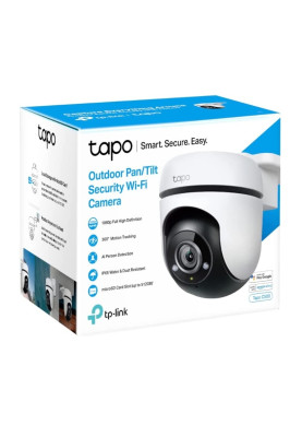 IP камера TP-Link Tapo C500, White/Black, 3 Мп (1920x1080/15 fps), 1/3" CMOS, H.264, WiFi (2.4 GHz), день/ніч, ІЧ-підсвічування 850 нм до 30 м, двосторонній аудіозв'язок, microSD, IP65, iOS 10+ / Android 5.0+
