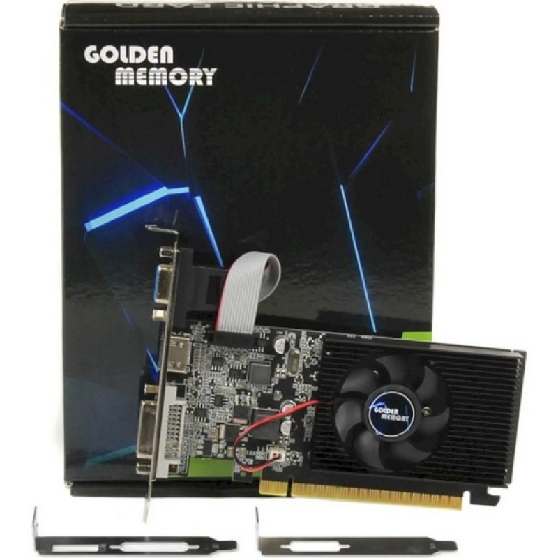 Відеокарта GeForce GT610, Golden Memory, 1Gb GDDR3, 64-bit, VGA/DVI/HDMI, 810/1333 MHz, Low Profile (GT610D31G64bit)