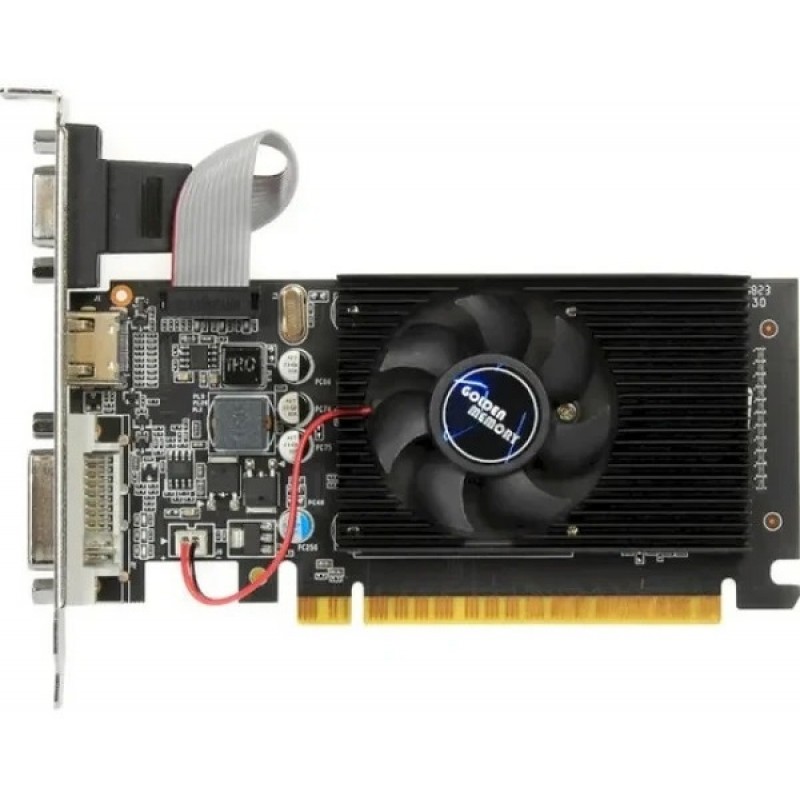 Відеокарта GeForce GT610, Golden Memory, 2Gb GDDR3, 64-bit, VGA/DVI/HDMI, 810/1333 MHz, Low Profile (GT610D31G64bit)