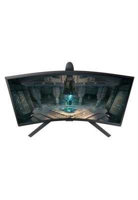 Монітор вигнутий 27" Samsung Odyssey G6, Black, WLED, VA, 2560x1440 (16:9), 1 мс, 240 Гц, 350 кд/м², 2500:1, 1000R, 178°/178°, 2xHDMI/DP, 2xUSB 3.0, RJ45, Smart, Tizen, Wi-Fi, Bluetooth, VESA 100x100 мм, FreeSync Premium Pro (LS27BG650EIXUA)