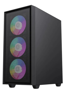 Корпус GameMax Storm Black, без БЖ, Mini Tower, Micro ATX, 2хUSB 2.0, 1хUSB 3.0, 1x120mm FAN, 380x200x450 мм, 0.8 мм