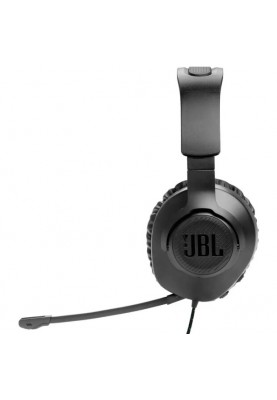 Навушники JBL Quantum 100X Console, Black, 3.5 мм, мікрофон, динаміки 40 мм, технологія "QuantumSOUND Signature", 1.2 м (JBLQ100XBLKGRN)