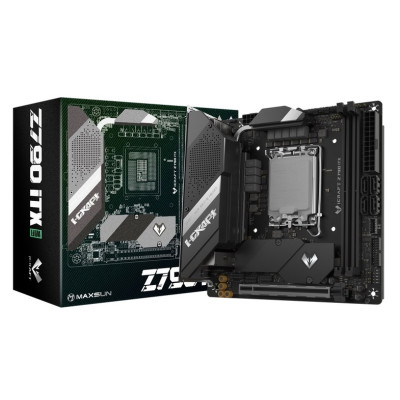 Мат.плата LGA1700, Maxsun iCraft Z790ITX WIFI, Z790, 2xDDR5, Int.Video(CPU), 4xSATA3, 1xPCI-E 16x 5.0, 2xM.2 4.0, RTL8125B, ALC897, 4xUSB3.2/4xUSB2.0, 1*Type-C 3.2, DP/HDMI, WIFI 6E AX211, 9 Phase, Debug, ARGB, mini-ITX (MS-iCraft Z790ITX WIFI)