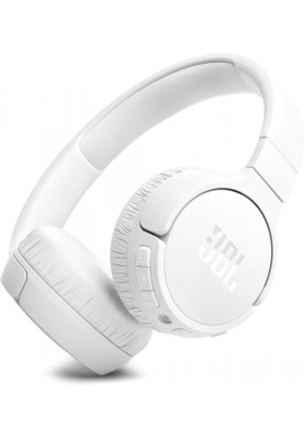 Навушники бездротові JBL Tune 670NC, White, Bluetooth, мікрофон, акумулятор 610 mAh, активне шумозаглушення, технологія "Pure Bass", кнопки на чашках навушників (JBLT670NCWHT)