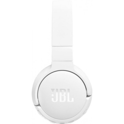 Навушники бездротові JBL Tune 670NC, White, Bluetooth, мікрофон, акумулятор 610 mAh, активне шумозаглушення, технологія `Pure Bass`, кнопки на чашках навушників (JBLT670NCWHT)