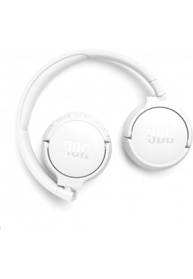 Навушники бездротові JBL Tune 670NC, White, Bluetooth, мікрофон, акумулятор 610 mAh, активне шумозаглушення, технологія "Pure Bass", кнопки на чашках навушників (JBLT670NCWHT)
