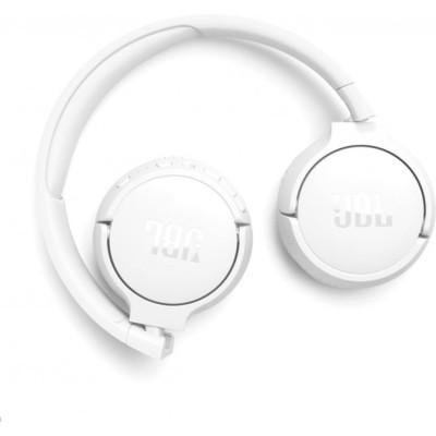 Навушники бездротові JBL Tune 670NC, White, Bluetooth, мікрофон, акумулятор 610 mAh, активне шумозаглушення, технологія `Pure Bass`, кнопки на чашках навушників (JBLT670NCWHT)