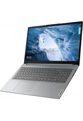 Ноутбук 15" Lenovo IdeaPad 1 15IAU7 (82QD008BRA) Cloud Grey 15.6" FullHD 1920x1080 IPS матовий, Intel Core i3-1215U 3.3-4.4GHz, RAM 8GB, SSD 256GB, Intel UHD Graphics, DOS