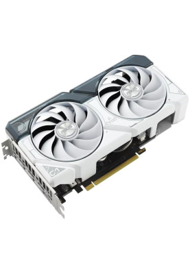 Відеокарта GeForce RTX 4060, Asus, DUAL OC (White Edition), 8Gb GDDR6, 128-bit, HDMI/3xDP, 2535/17000 MHz, 8-pin (DUAL-RTX4060-O8G-WHITE)
