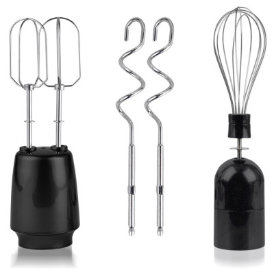 Блендер Liberton LHB-0304 Black, 800W, занурювальний, плавне регулювання швидкості, мірна склянка 600мл, подрібнювач 1250мл, насадка-міксер з двома вінчиками, гачок для замішування тіста, вінчик