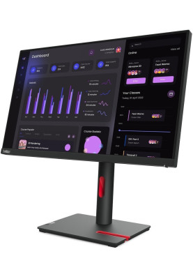 Монітор 23.8" Lenovo ThinkVision T24i-30, Black, IPS, 1920x1080 (16:9), 4 мс, 60 Гц, 250 кд/м², 1000:1, 178°/178°, VGA/HDMI/DP, 4xUSB 3.2 (63CFMATXUA)