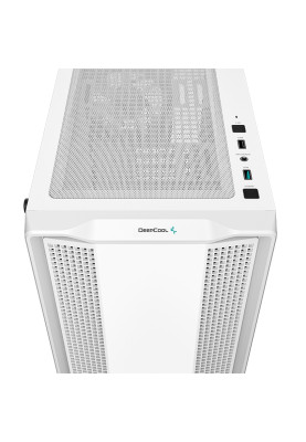 Корпус Deepcool CC360 ARGB, White, без БЖ, Mini Tower, Micro ATX / Mini ITX, макс. CPU - 165 мм / GPU - 320 мм, 1xUSB 3.0 / 1xUSB 2.0, 3x120 мм ARGB, бічна панель із загартованого скла (R-CC360-WHAPM3-G-1)