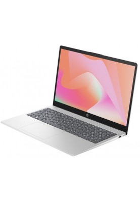Ноутбук 15" HP 15-fc0011ua (833T5EA) Natural Silver, 15.6", матовий LED Full HD 1920x1080 IPS, AMD Ryzen 5 7520U 2.8-4.3GHz, RAM 8Gb, SSD 512Gb, AMD Radeon 610M, DOS