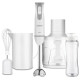 Блендер Zelmer ZHB4554S White/Grey, 800W, занурювальній, 2 швидкості, вінчик, мірний стакан 800мл, подрібнювач 450мл, 2 високопродуктивні ножі, спортивний шейкер 600мл