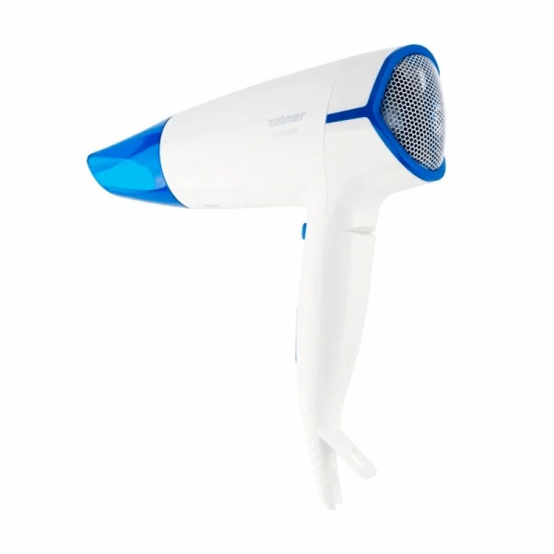 Фен Zelmer ZHD8320В, White/Blue, 1700W, 2 швидкості, 2 режими, подача холодного повітря, складна ручка, сопло-концентратор, двигун постійного струму