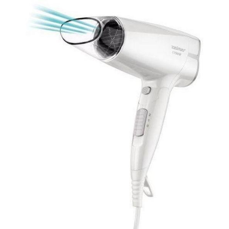 Фен Zelmer ZHD8320, White, 1700W, 2 швидкості, 2режими, подача холодного повітря, складна ручка, сопло-концентратор, двигун постійного струму