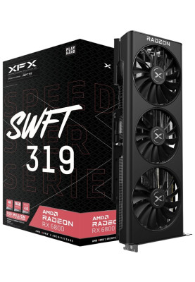 Відеокарта Radeon RX 6800, XFX, SPEEDSTER SWFT 319, 16Gb GDDR6, 256-bit, HDMI/3xDP, 2105/16000 MHz, 2x8-pin (RX-68XLAQFD9)