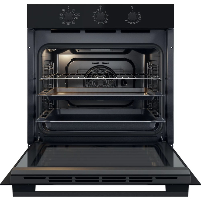 Духова шафа Whirlpool OMK38HU0B, Black, електрична, 8 режимів, 71л, механічне керування, гриль, турбо-гриль, конвекція, розморожування, підсвітка, таймер, SmartClean, подвійне скло, А, 59.5x59.5x56.4 см